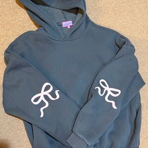 Edikted Dark Blue Hoodie with Pink Label